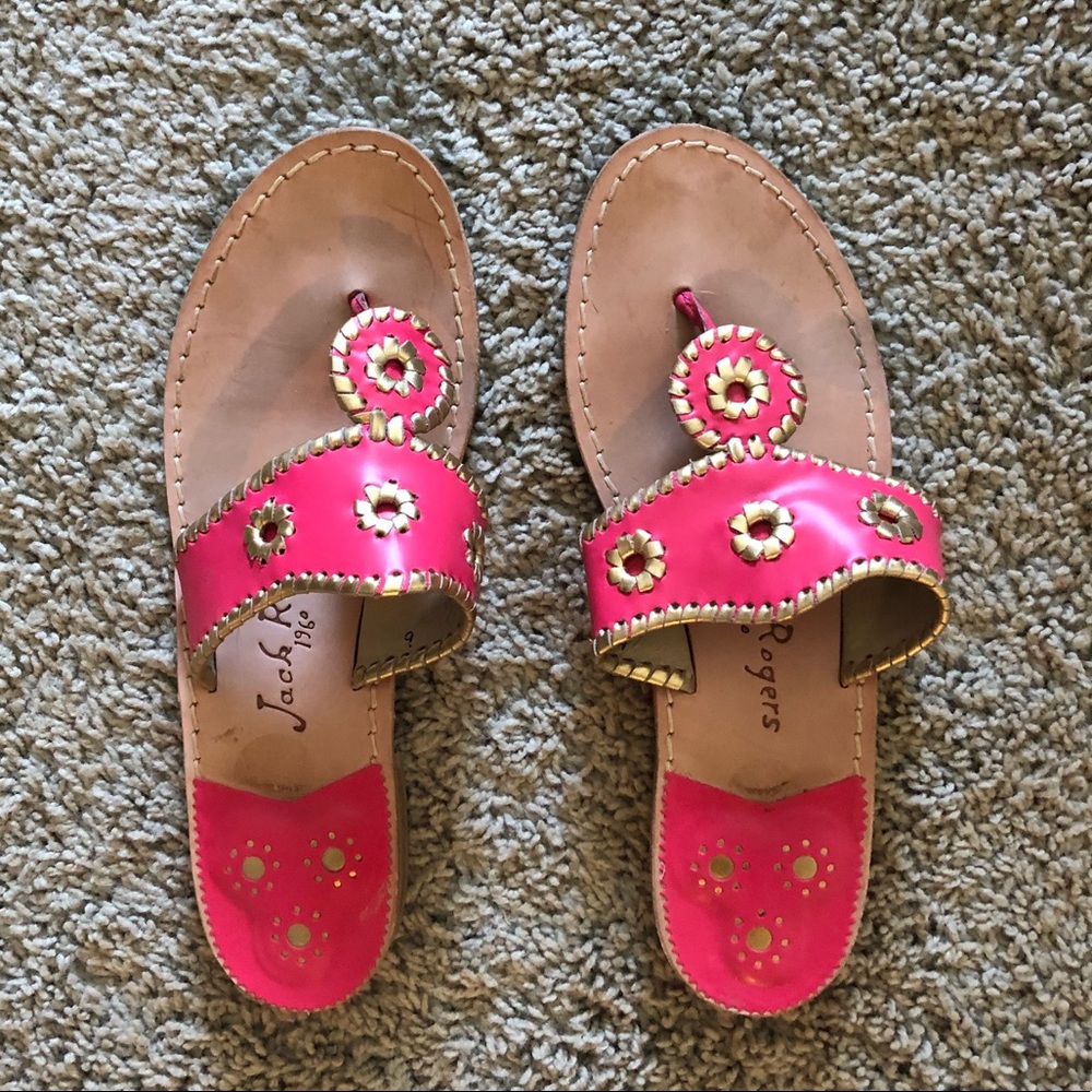 Pink and Gold Jack Rogers